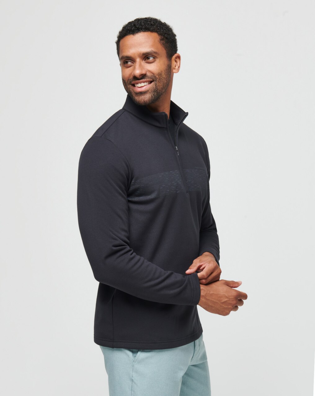 UPGRADED FLEECE QZ CHEST STRIPE 2